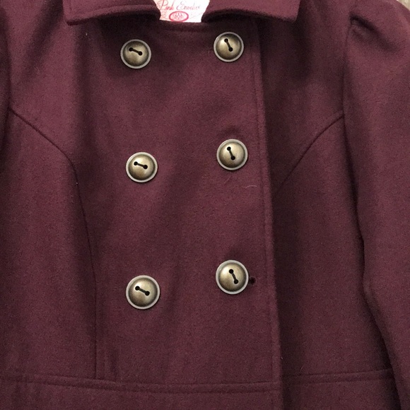 Pink envelope burgundy coat! - Picture 3 of 5